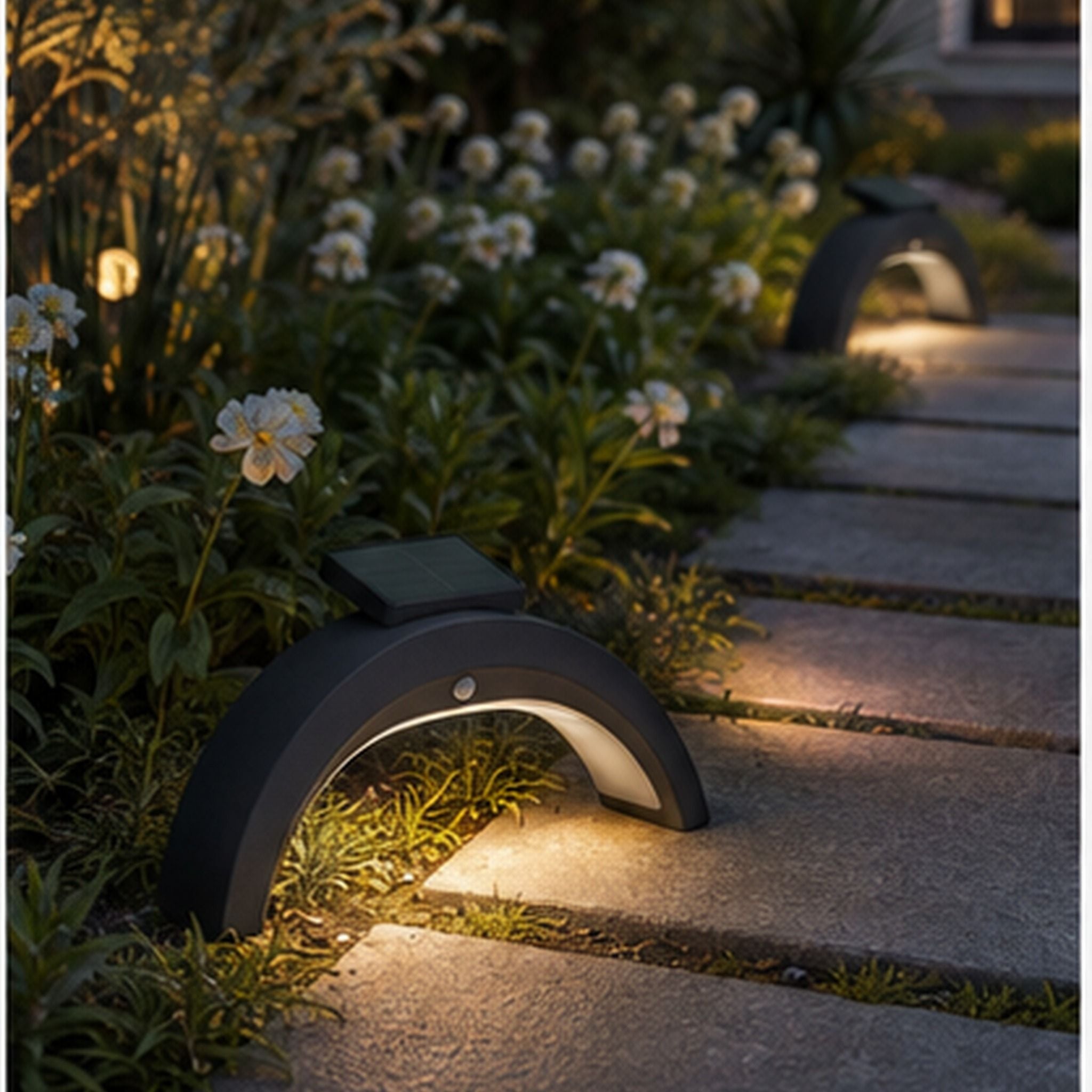 LumiSolar Arc – Lampe solaire de jardin basse consommation